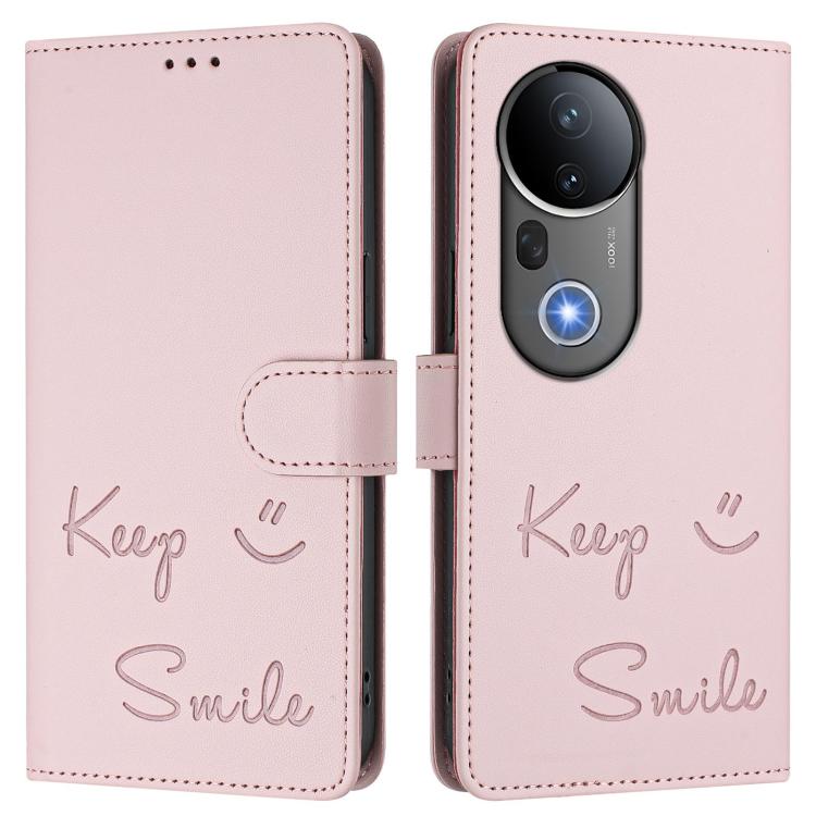 For vivo S20 Pro 5G Smile Embossing RFID Leather Phone Case