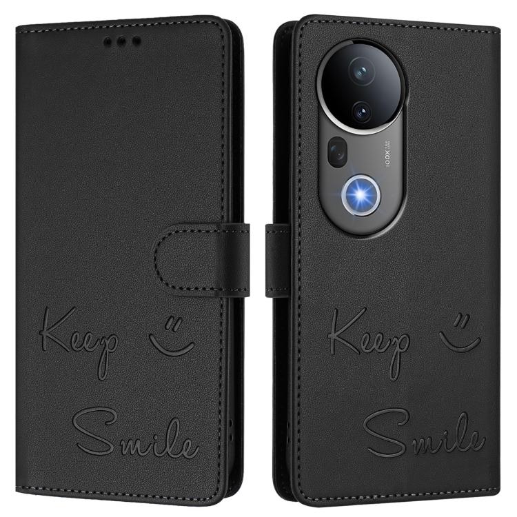 For vivo S20 Pro 5G Smile Embossing RFID Leather Phone Case