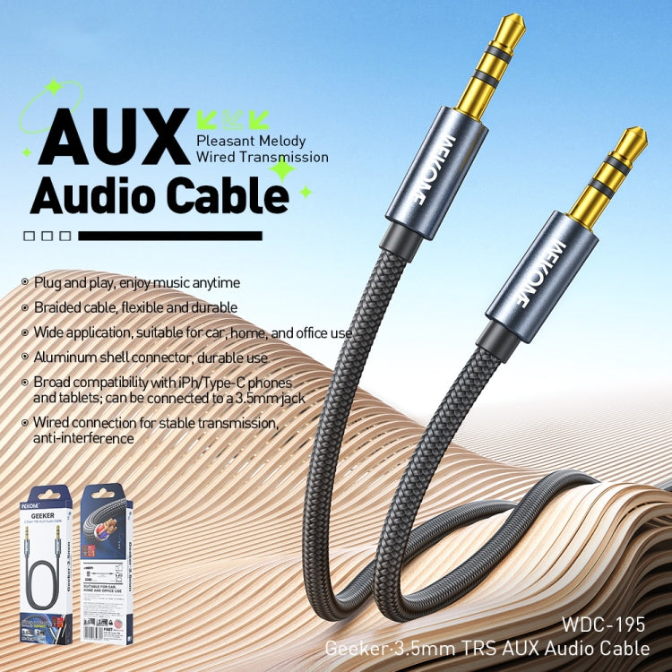 WK WDC-195 1m Geeker 3.5mm TRS AUX Audio Cable - Tarnish