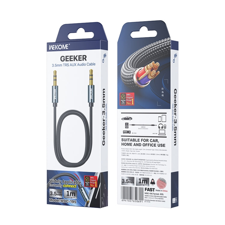 WK WDC-195 1m Geeker 3.5mm TRS AUX Audio Cable - Tarnish