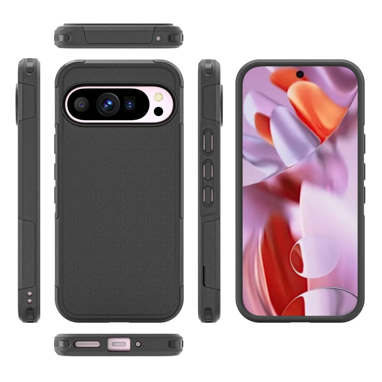 For Google Pixel 9 Pro RedPepper Armor PC Hybrid TPU Phone Case - Black