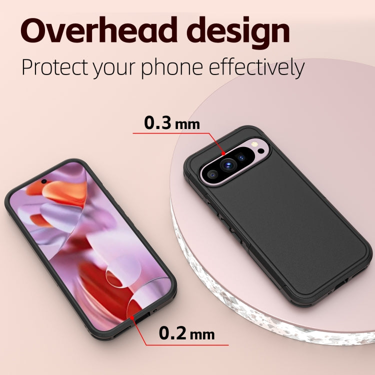 For Google Pixel 9 Pro RedPepper Armor PC Hybrid TPU Phone Case - Black