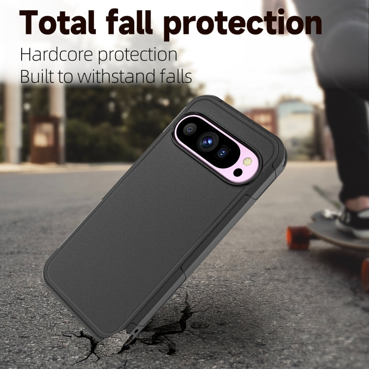 For Google Pixel 9 Pro RedPepper Armor PC Hybrid TPU Phone Case - Black