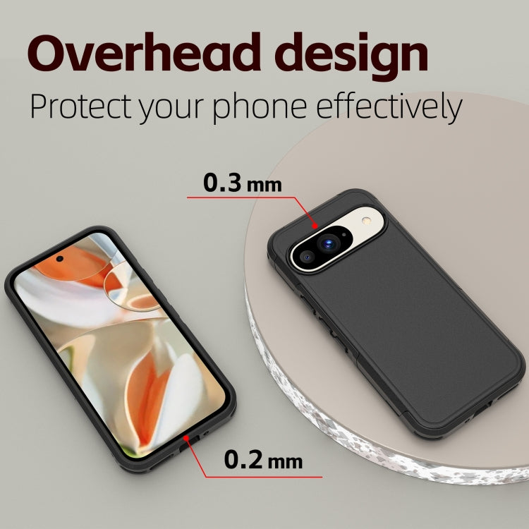 For Google Pixel 9 RedPepper Armor PC Hybrid TPU Phone Case - Black