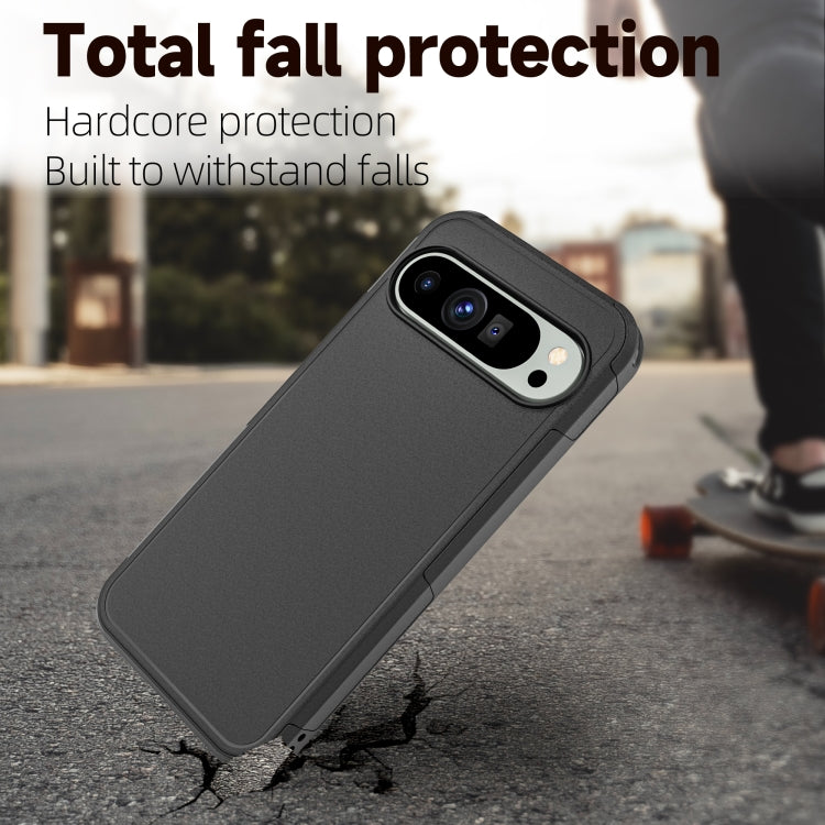 For Google Pixel 9 Pro XL RedPepper Armor PC Hybrid TPU Phone Case - Black