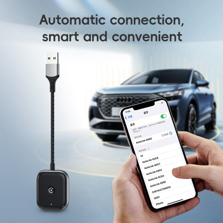 For iPhone Car Apple CarPlay Box Wired to Wireless Adapter - Black