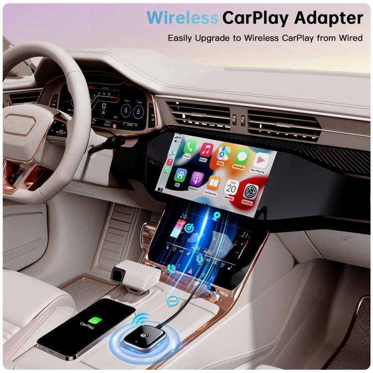 For iPhone Car Apple CarPlay Box Wired to Wireless Adapter - Black