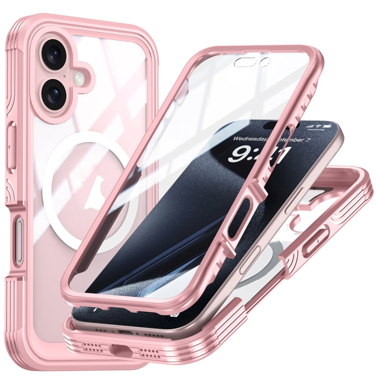 For iPhone 16 RedPepper Tempered Glass MagSafe Phone Case