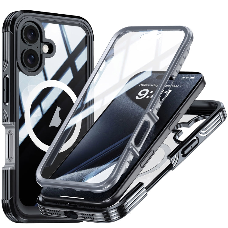 For iPhone 16 RedPepper Tempered Glass MagSafe Phone Case