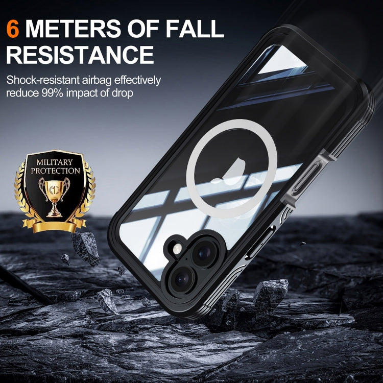 For iPhone 16 RedPepper Tempered Glass MagSafe Phone Case