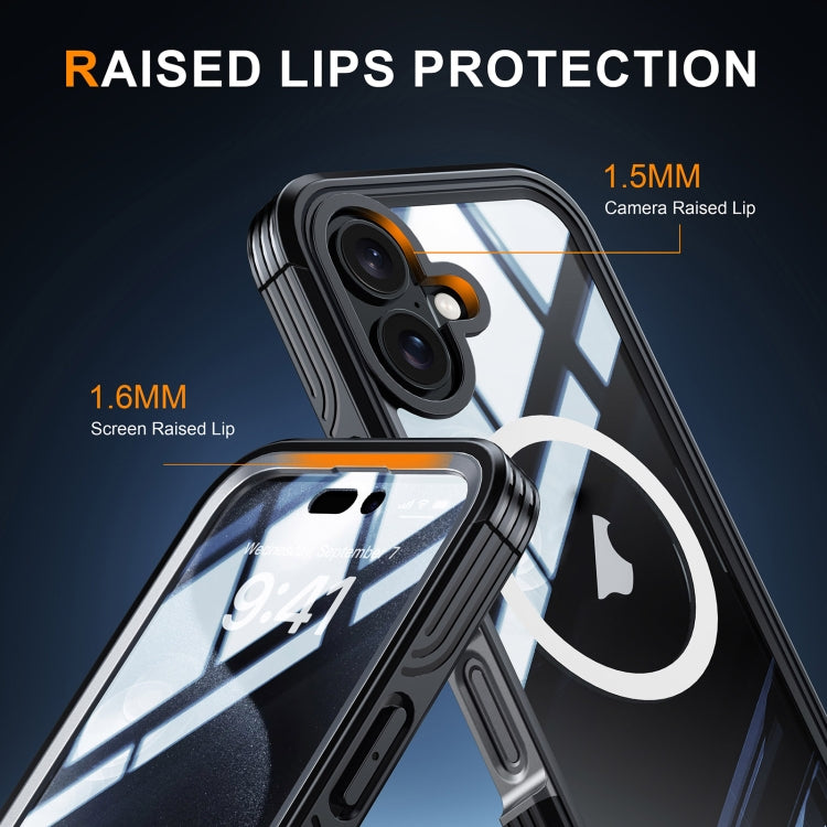 For iPhone 16 RedPepper Tempered Glass MagSafe Phone Case