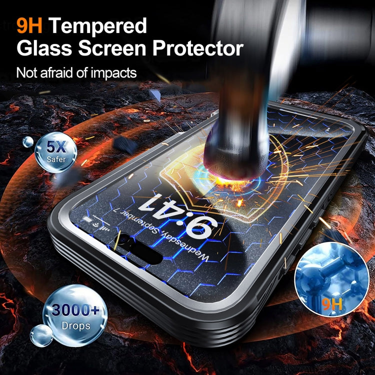 For iPhone 16 RedPepper Tempered Glass MagSafe Phone Case