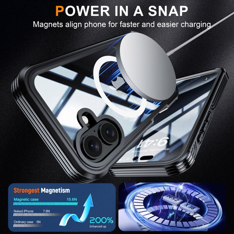 For iPhone 16 RedPepper Tempered Glass MagSafe Phone Case