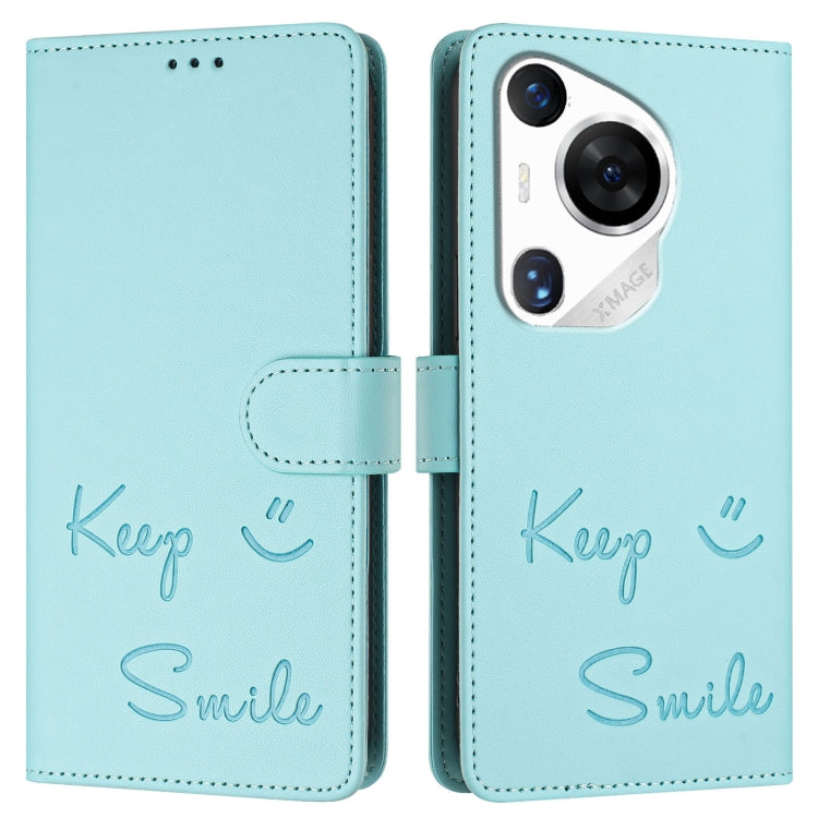 For Huawei Pura 70 Pro Smile Embossing RFID Leather Phone Case