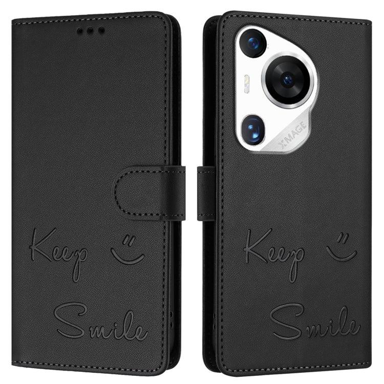 For Huawei Pura 70 Pro Smile Embossing RFID Leather Phone Case