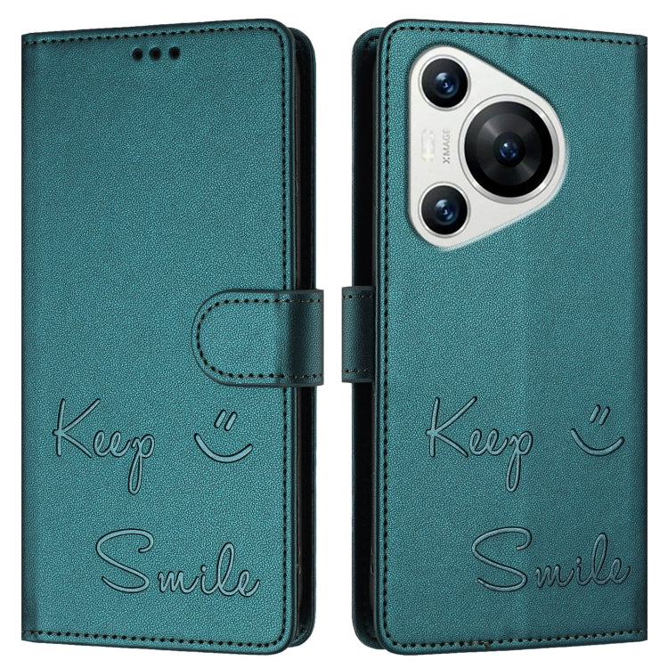 For Huawei Pura 70 Smile Embossing RFID Leather Phone Case