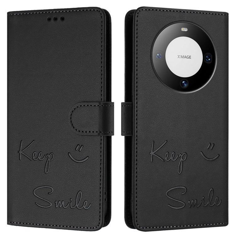 For Huawei Mate 60 Smile Embossing RFID Leather Phone Case