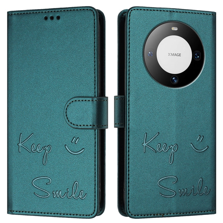 For Huawei Mate 60 Smile Embossing RFID Leather Phone Case