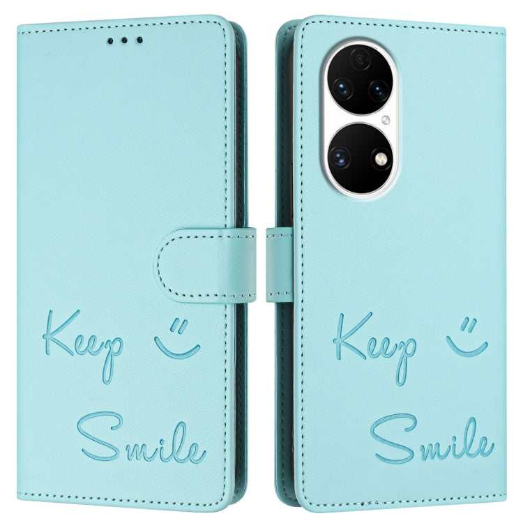 For Huawei Enjoy 50 Pro 4G Smile Embossing RFID Leather Phone Case