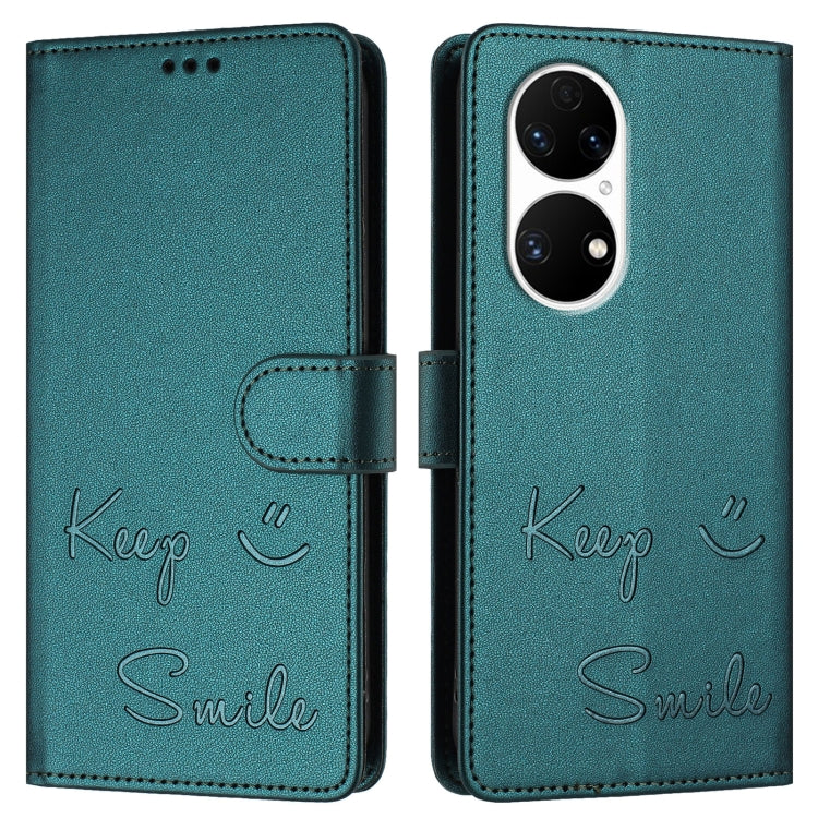 For Huawei Enjoy 50 Pro 4G Smile Embossing RFID Leather Phone Case