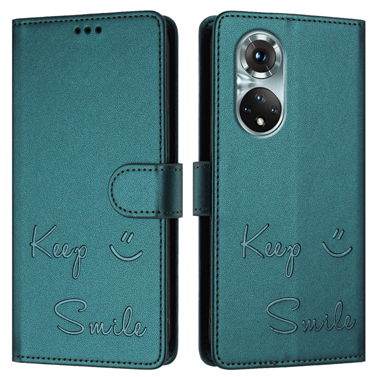 For Huawei nova 9 Smile Embossing RFID Leather Phone Case