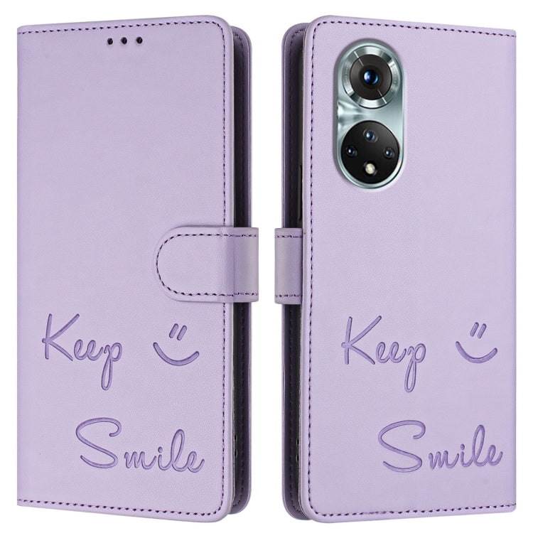 For Huawei nova 9 Smile Embossing RFID Leather Phone Case