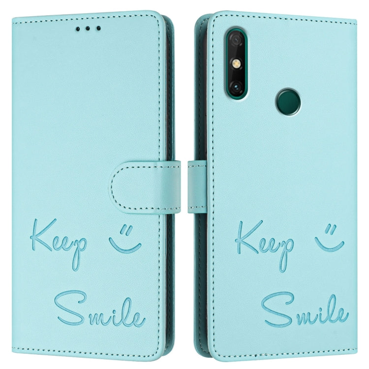 For Huawei P smart 2021 4G Smile Embossing RFID Leather Phone Case