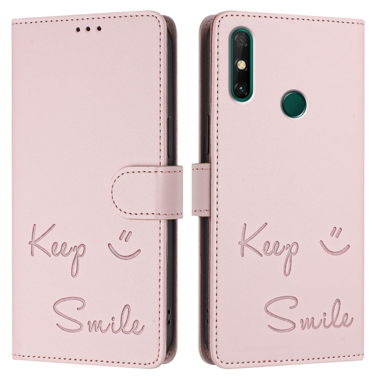 For Huawei P smart 2021 4G Smile Embossing RFID Leather Phone Case