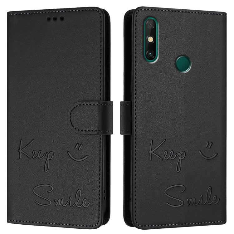 For Huawei P smart 2021 4G Smile Embossing RFID Leather Phone Case