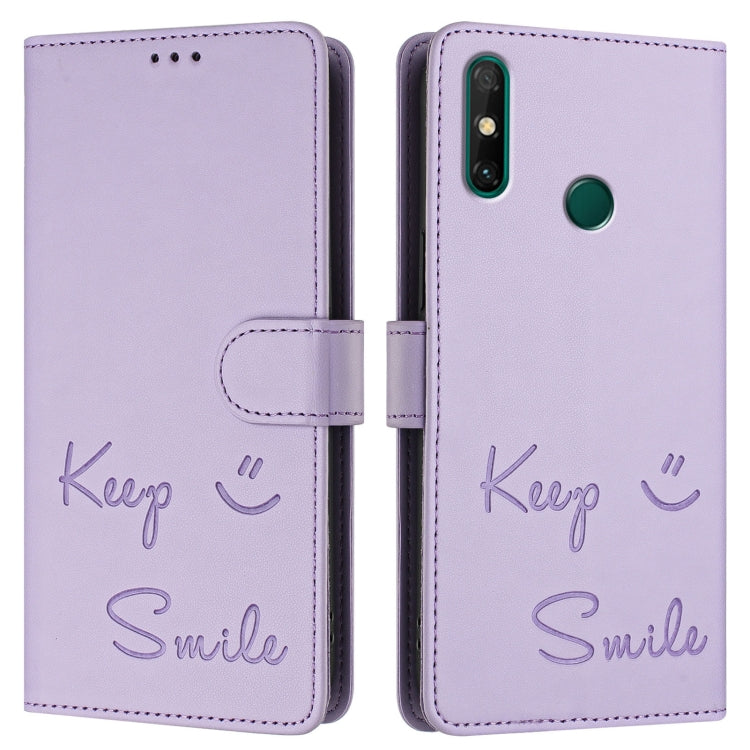 For Huawei P smart 2021 4G Smile Embossing RFID Leather Phone Case