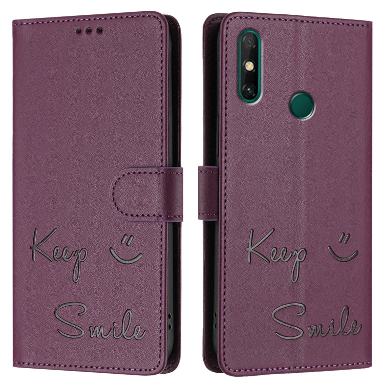 For Huawei P smart 2021 4G Smile Embossing RFID Leather Phone Case