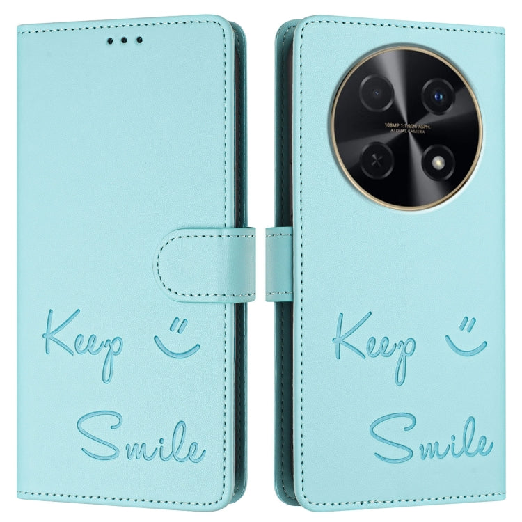 For Huawei nova 12i 4G Global Smile Embossing RFID Leather Phone Case