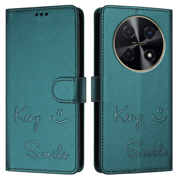 For Huawei nova 12i 4G Global Smile Embossing RFID Leather Phone Case