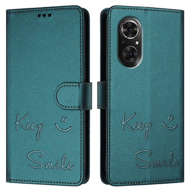 For Huawei nova 9 SE Smile Embossing RFID Leather Phone Case