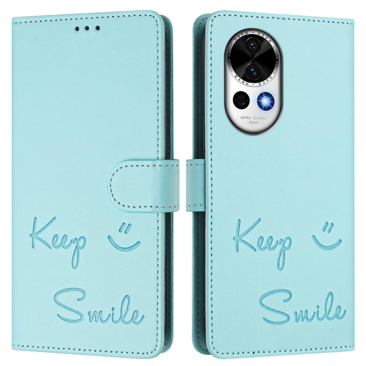 For Huawei nova 13 / nova 12 Smile Embossing RFID Leather Phone Case
