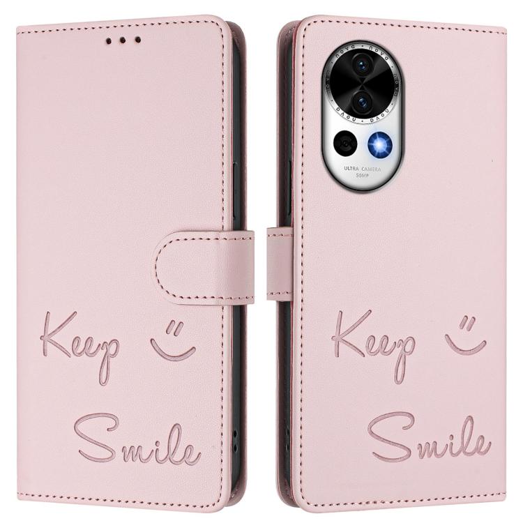 For Huawei nova 13 / nova 12 Smile Embossing RFID Leather Phone Case