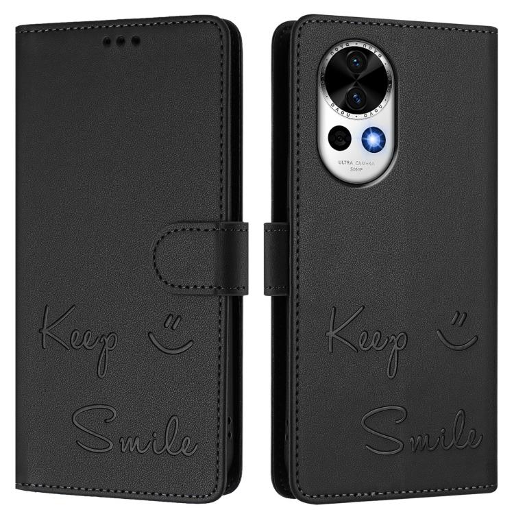 For Huawei nova 13 / nova 12 Smile Embossing RFID Leather Phone Case