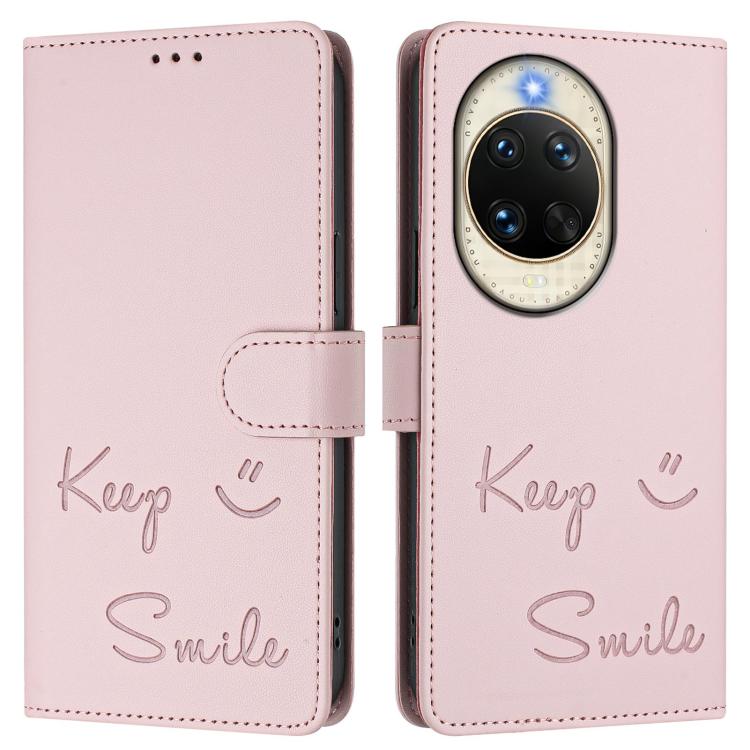 For Huawei nova 14 Pro 5G Smile Embossing RFID Leather Phone Case