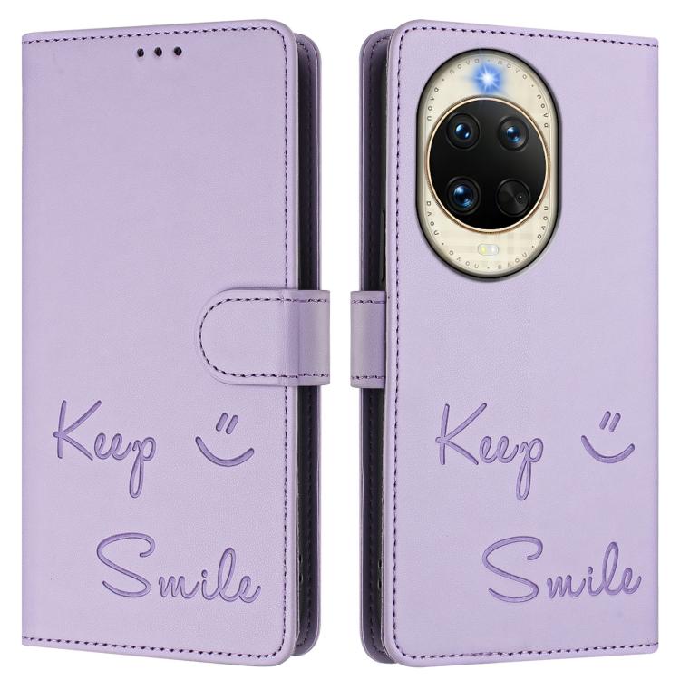 For Huawei nova 14 Pro 5G Smile Embossing RFID Leather Phone Case