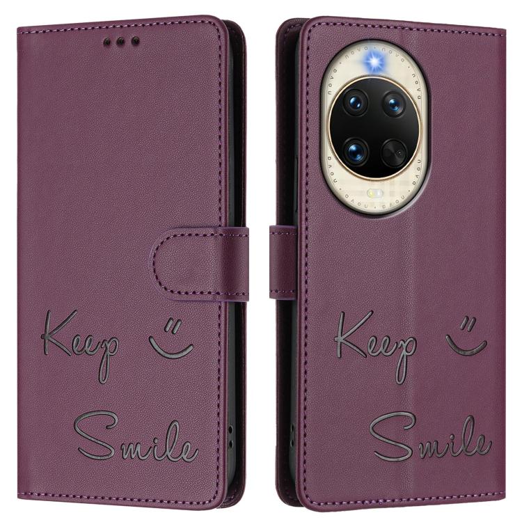 For Huawei nova 14 Pro 5G Smile Embossing RFID Leather Phone Case