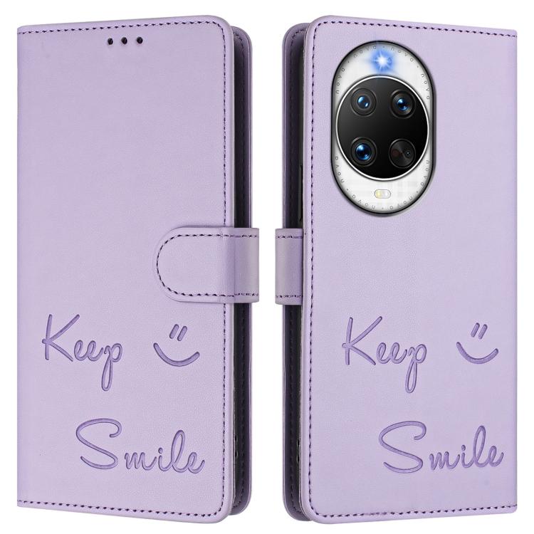 For Huawei nova 14 5G Smile Embossing RFID Leather Phone Case