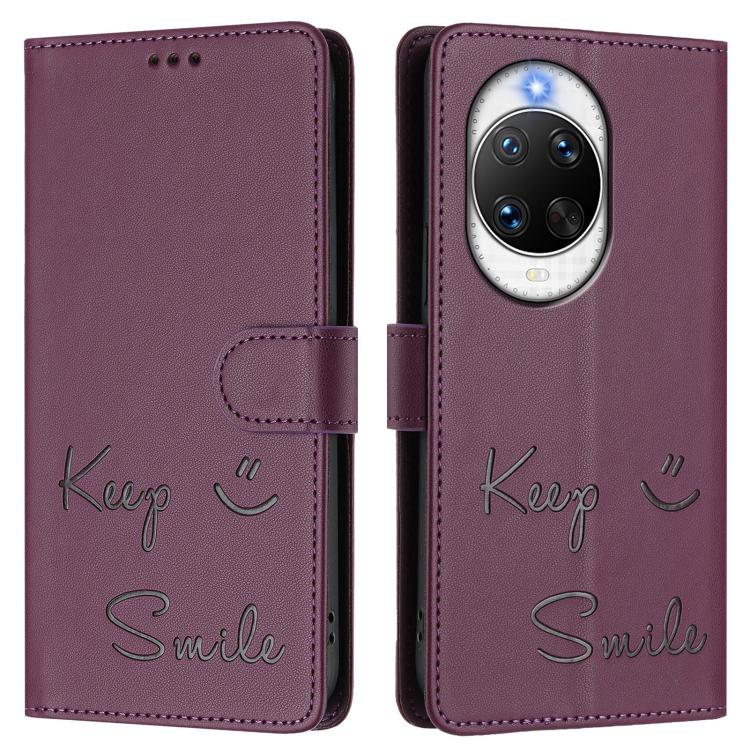For Huawei nova 14 5G Smile Embossing RFID Leather Phone Case