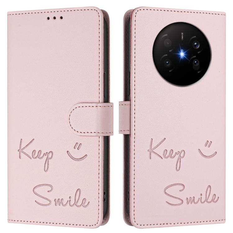 For Huawei Mate 70 Air Smile Embossing RFID Leather Phone Case