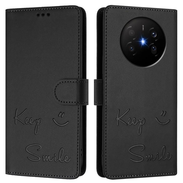 For Huawei Mate 70 Air Smile Embossing RFID Leather Phone Case