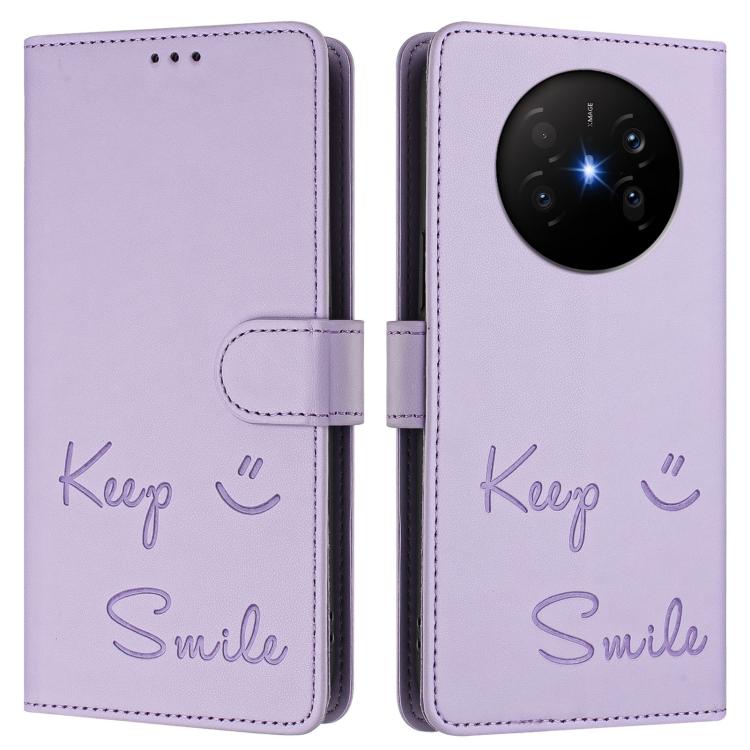 For Huawei Mate 70 Air Smile Embossing RFID Leather Phone Case