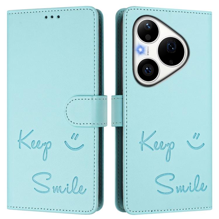 For Huawei Pura 90 Pro Smile Embossing RFID Leather Phone Case