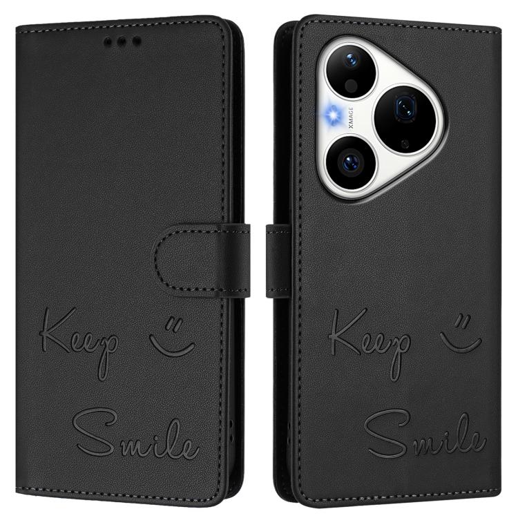 For Huawei Pura 90 Pro Smile Embossing RFID Leather Phone Case