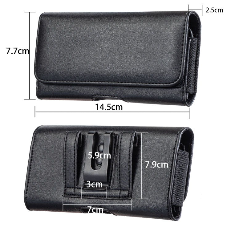 For 5 inch Universal Phone Leather Waist Bag