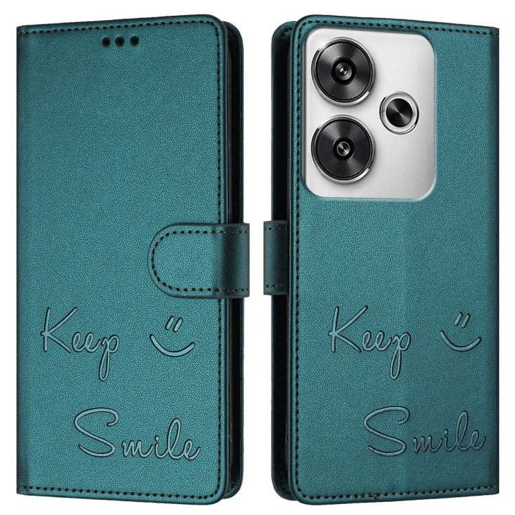 For Xiaomi Poco F6 5G Smile Embossing RFID Leather Phone Case