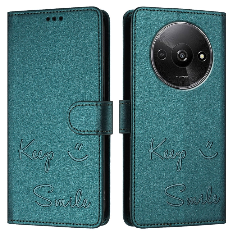 For Xiaomi Poco C61 Smile Embossing RFID Leather Phone Case